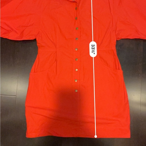 Apiece Apart Red Snap Button Dress - Picture 8 of 8